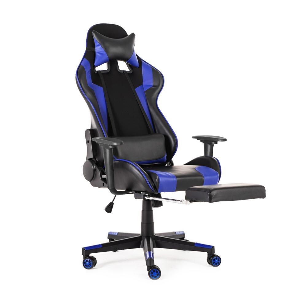 Chaise de bureau gamer sur roulettes ajustable avec accoudoirs