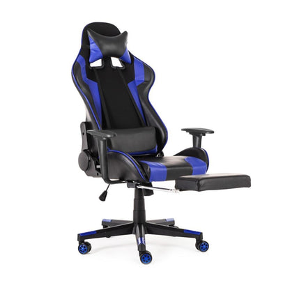 Chaise de bureau gamer sur roulettes ajustable avec accoudoirs