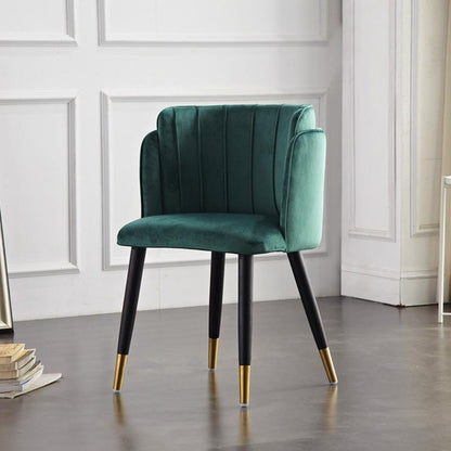 chaise moderne velours vert canard