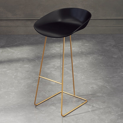 Tabouret de bar design scandinave noir et doré