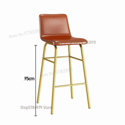 Chaise de bar en métal avec assise confort