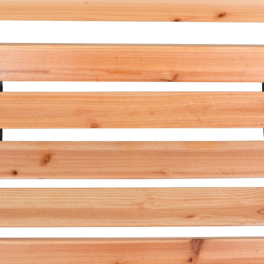 Banc de jardin en métal et bois