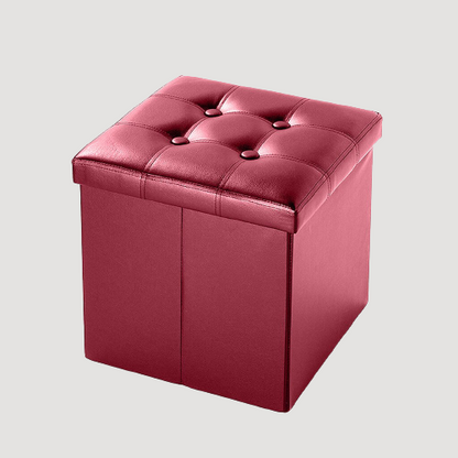 Banc de rangement carré avec couvercle capitonné