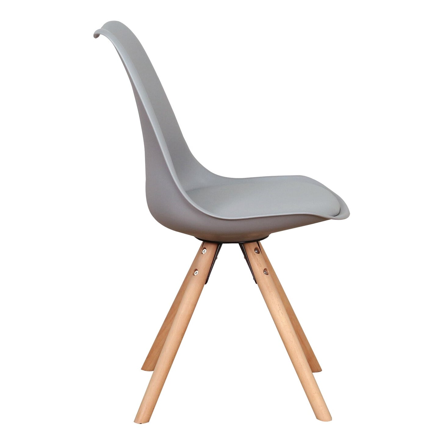 Chaise scandinave assise confort pieds pyramide (lot de 4)