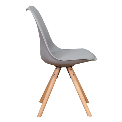 Chaise scandinave assise confort pieds pyramide (lot de 4)