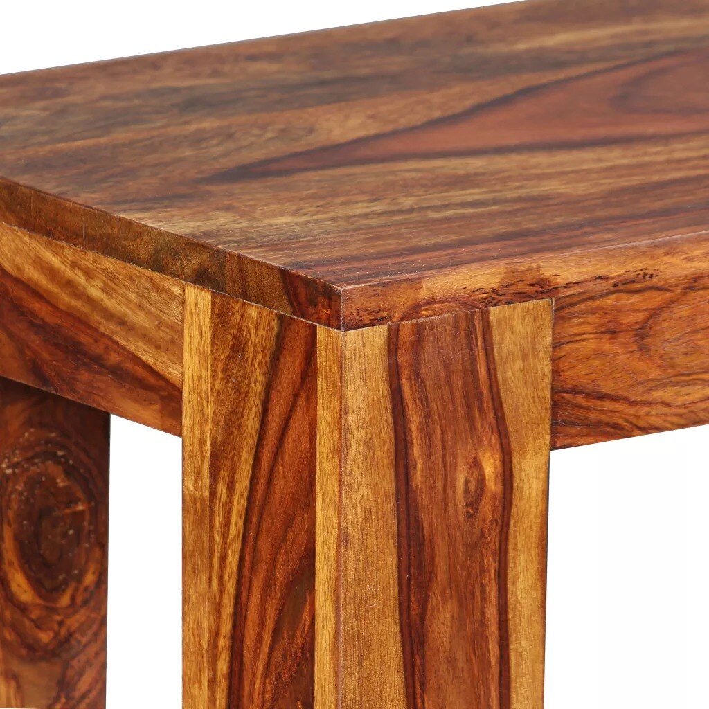 Banc scandinave en bois à pieds larges