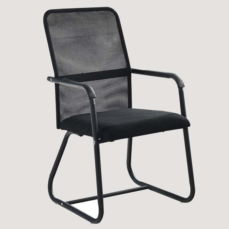 Chaise de bureau en tissus noir avec assise morphologique