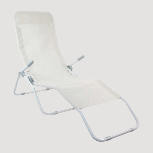 Chaise longue ajustable en textilène