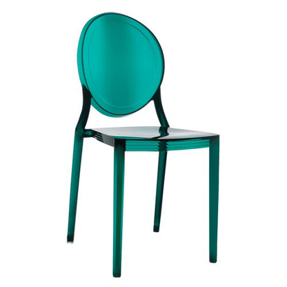 Chaise médaillon design à structure minimaliste