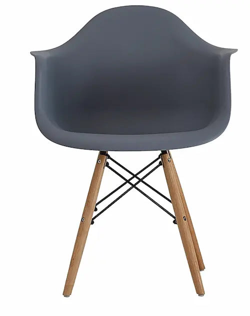 Chaise scandinave moderne en plastique avec assise et dossier large (lot de 4)