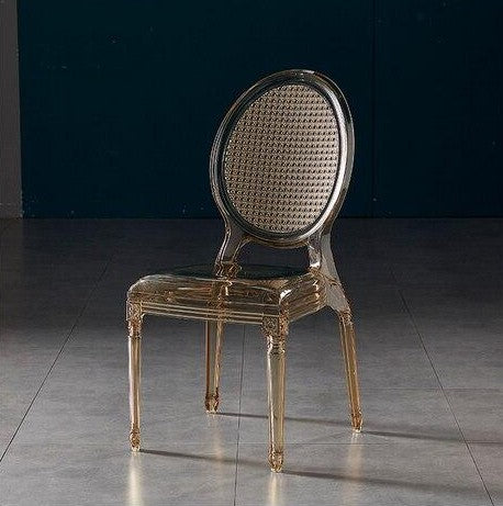 Chaise médaillon design de style époque en résine