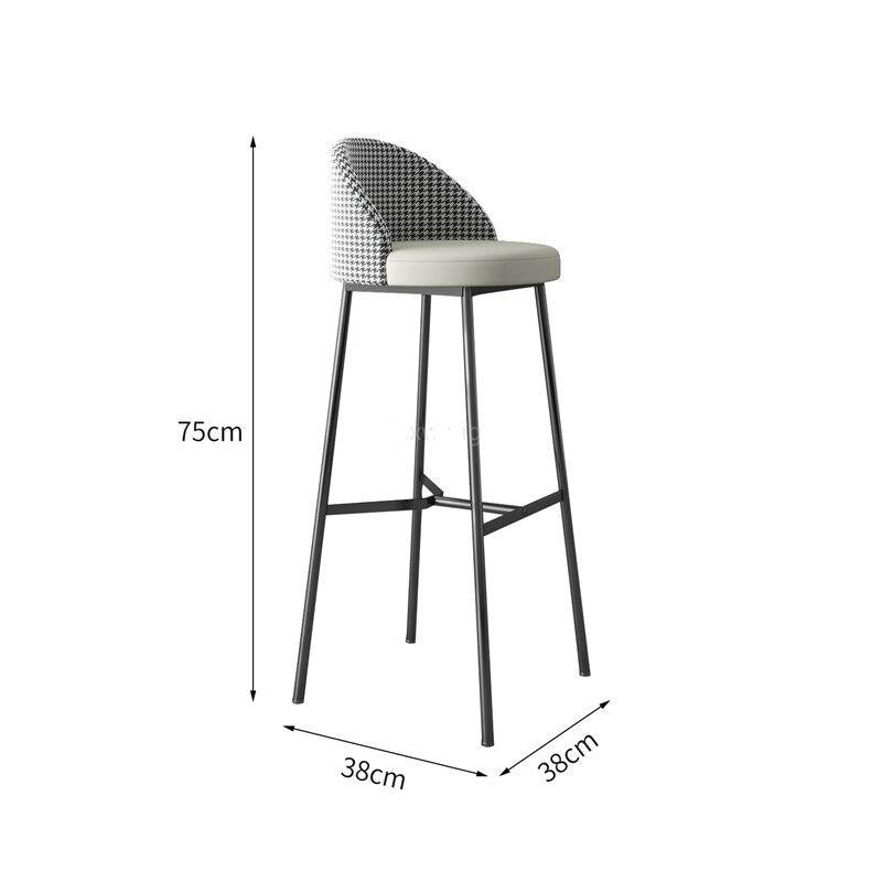 Chaise de bar de style scandinave double matière