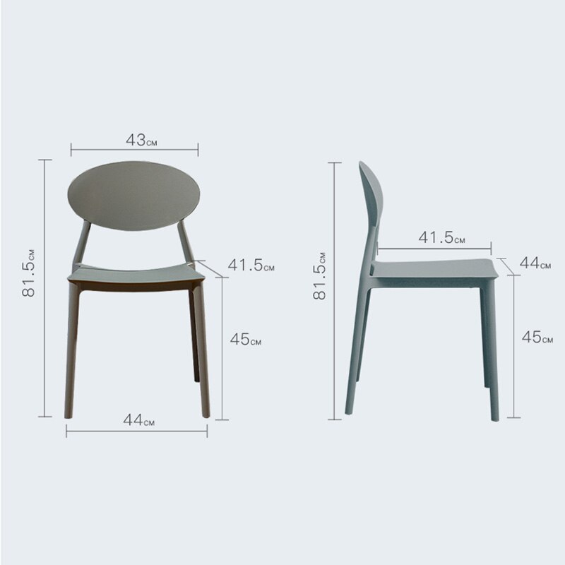 Chaise médaillon design en plastique avec assise large
