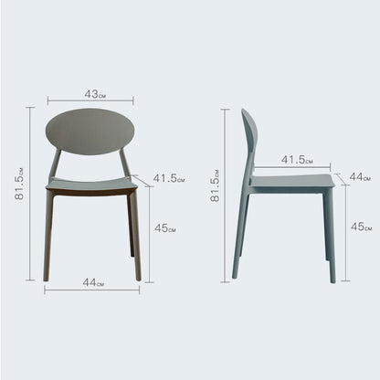 Chaise médaillon design en plastique avec assise large
