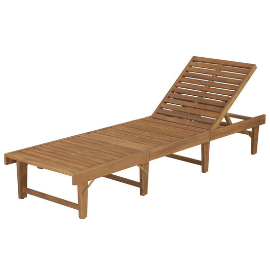 Transat pliable en véritable bois d'acacia