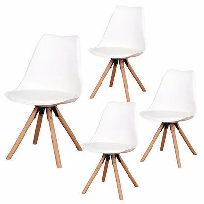 Chaise scandinave assise confort pieds pyramide (lot de 4)