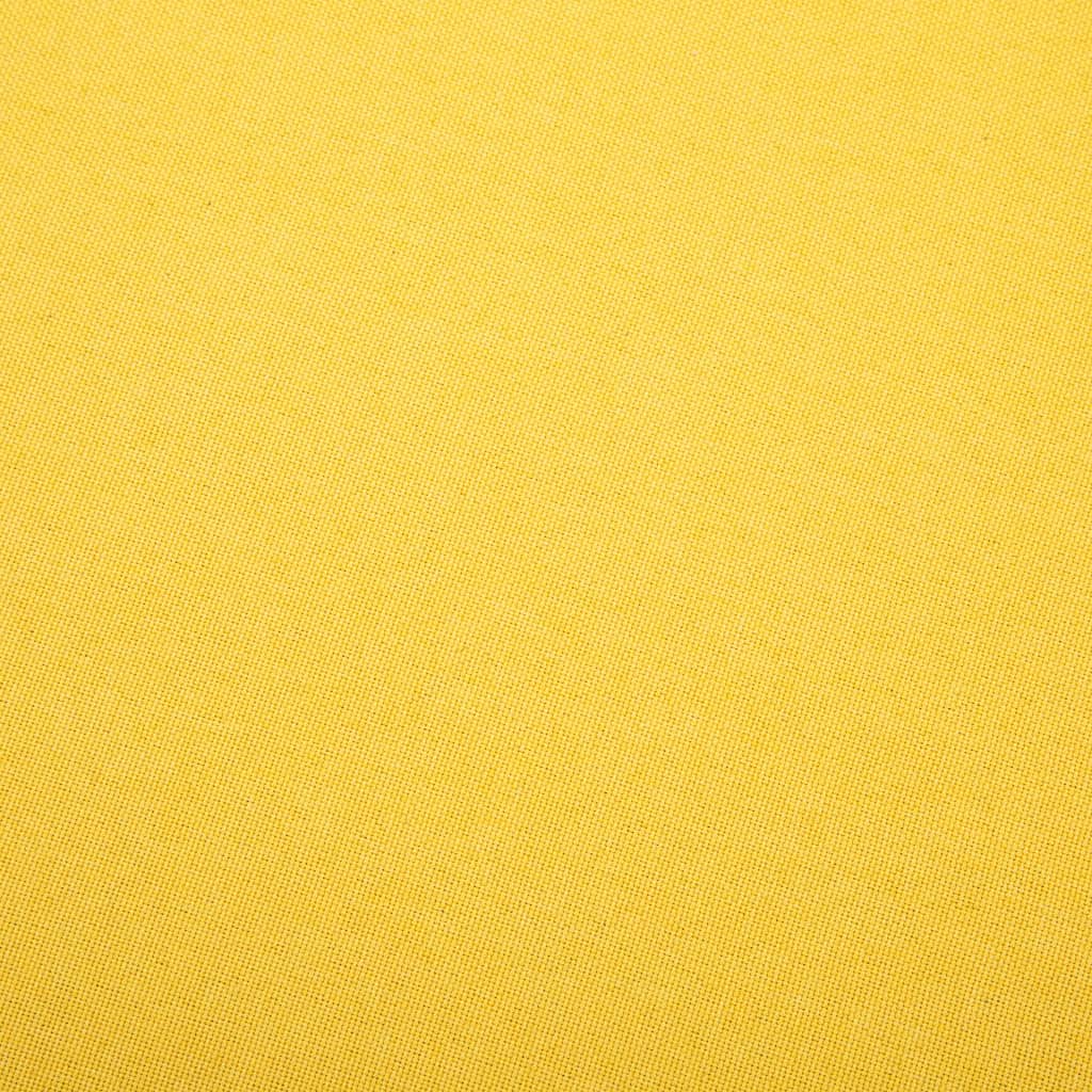 Chaise scandinave jaune en tissu et bois