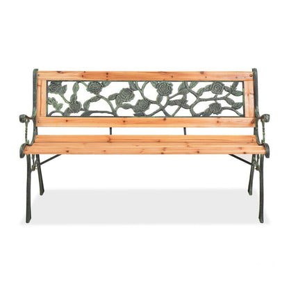 Banc de jardin en métal et bois
