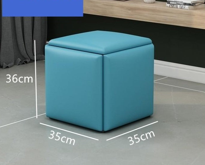 Tabouret scandinave pliable 5 en 1 turquoise