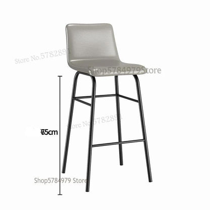 Chaise de bar en métal avec assise confort