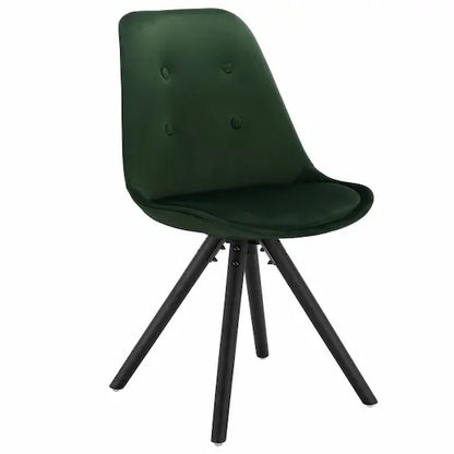 Chaise scandinave en velours et bois noir