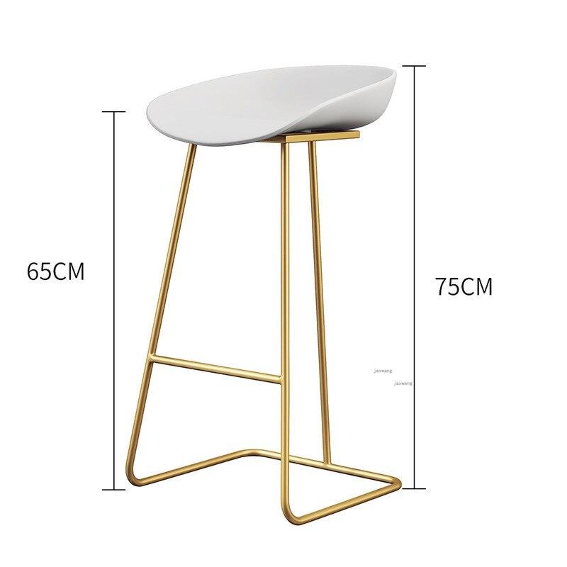 Tabouret de bar design scandinave blanc et doré