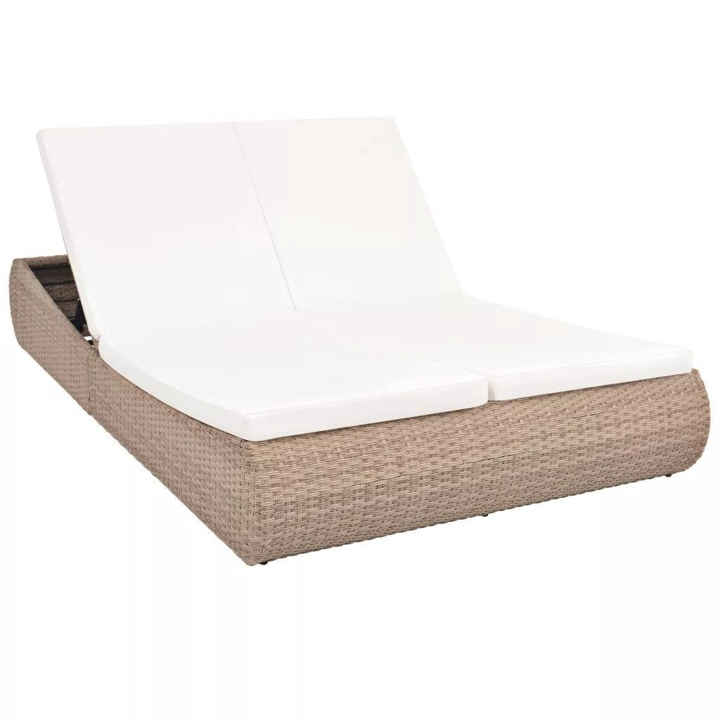 Transat double ajustable en rotin épais