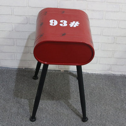 Tabouret industriel en métal style jerricane