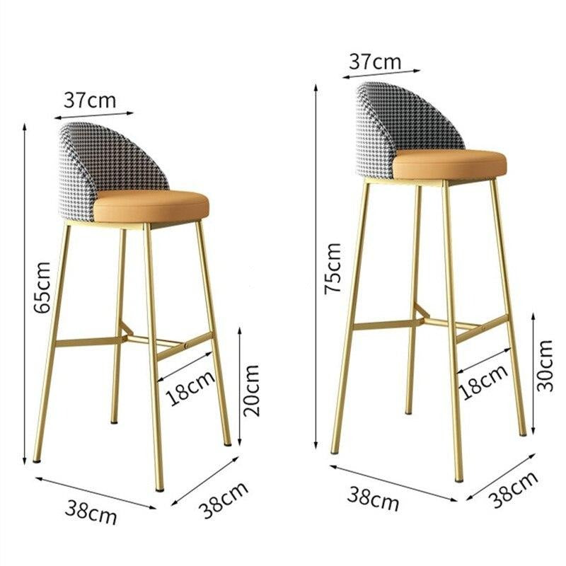 Chaise de bar de style scandinave double matière