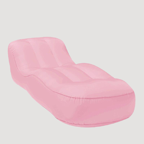 Transat gonflable ergonomique rose
