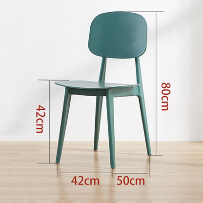 Chaise moderne en plastique épais avec dossier étroit pour salle à manger
