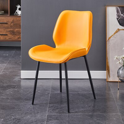 Chaise design pour salle à manger avec assise ergonomique – Jaune