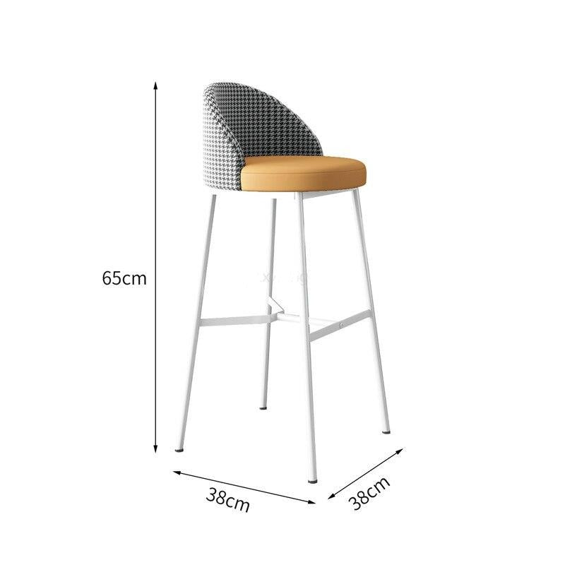 Chaise de bar de style scandinave double matière