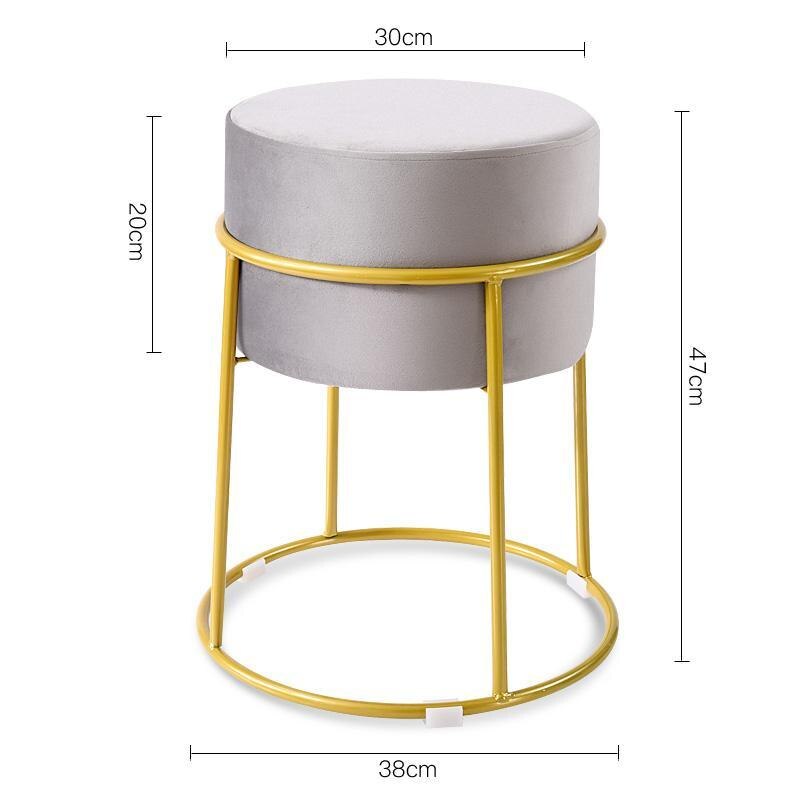 Tabouret design avec assise ronde et cadre en métal
