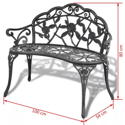 Banc industriel de style romantique en fer