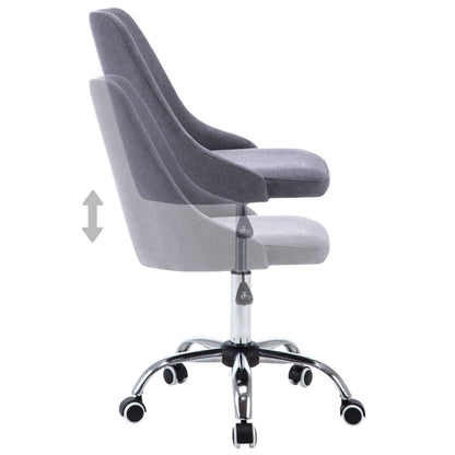 Chaise de bureau à roulettes avec assise en tissu (lot de 2)