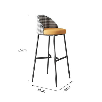 Chaise de bar de style scandinave double matière