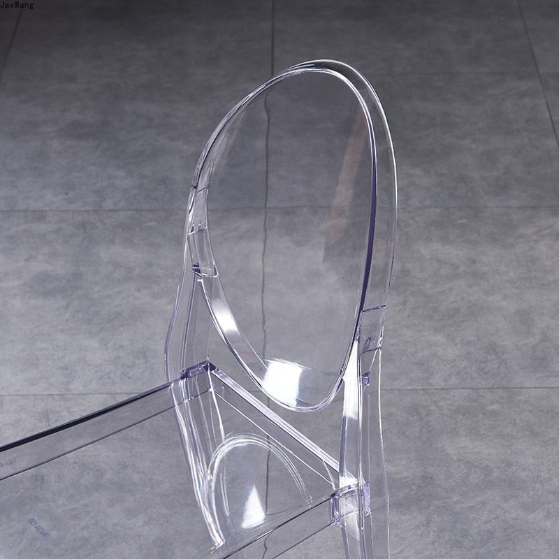 Chaise médaillon moderne en plastique avec accoudoirs