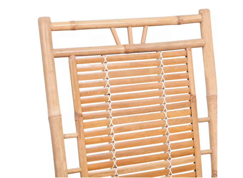 Chaise à bascule en bambou