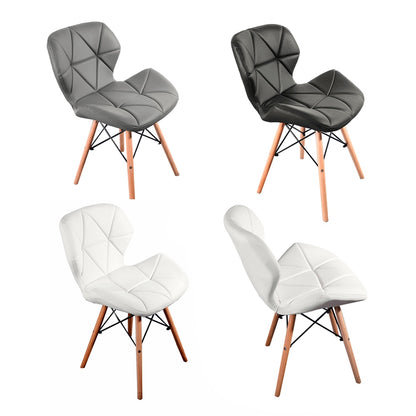Chaises scandinaves avec assise ergonomique matelassée 