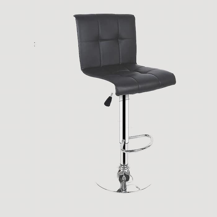 Chaise de bar en similicuir bicolore et métal (lot de 2)