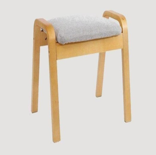 banc scandinave une place en tissus gris
