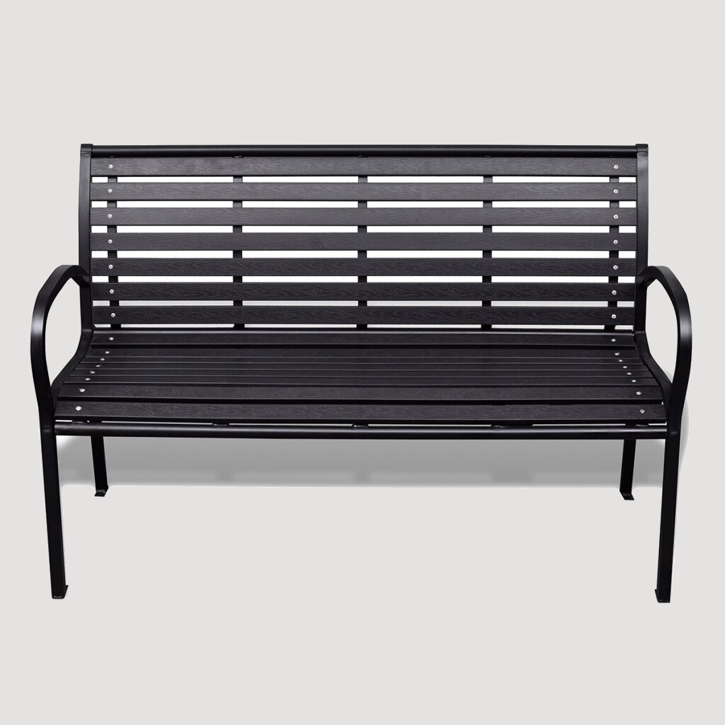 Banc industriel moderne en métal noir
