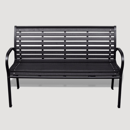 Banc industriel moderne en métal noir