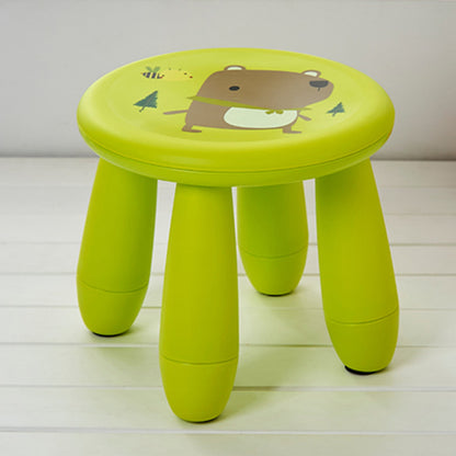 Tabouret enfant en plastique avec motif animalier