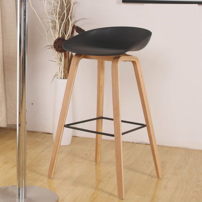 Tabouret de bar scandinave 65 cm avec repose pieds