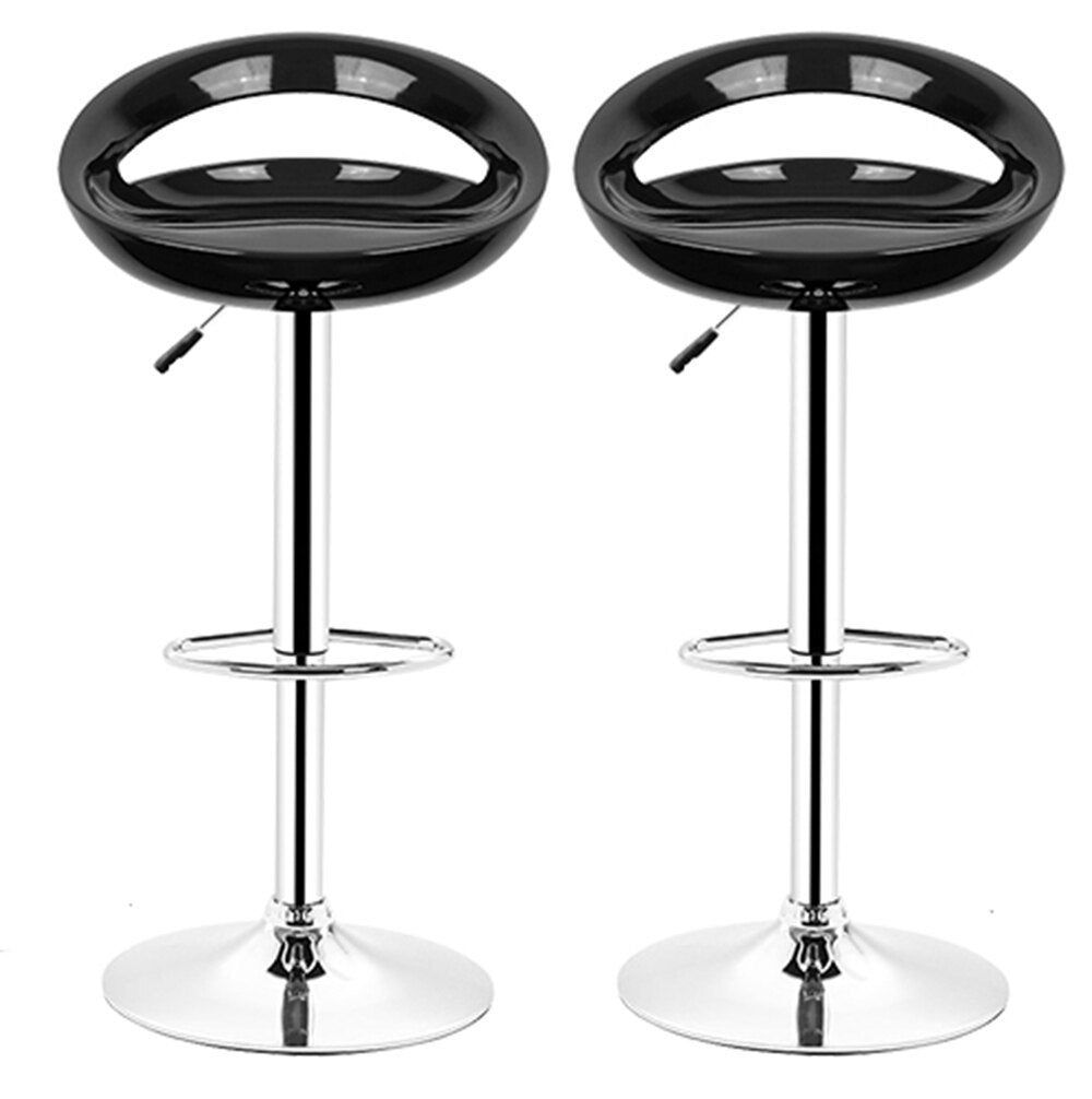 Tabouret de bar pivotant réglable plastique brillant  (lot de 2)