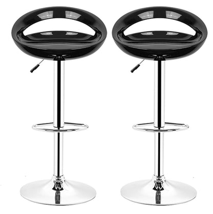 Tabouret de bar pivotant réglable plastique brillant  (lot de 2)