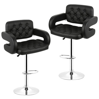 Chaise de bar de style fauteuil avec son assise capitonnée