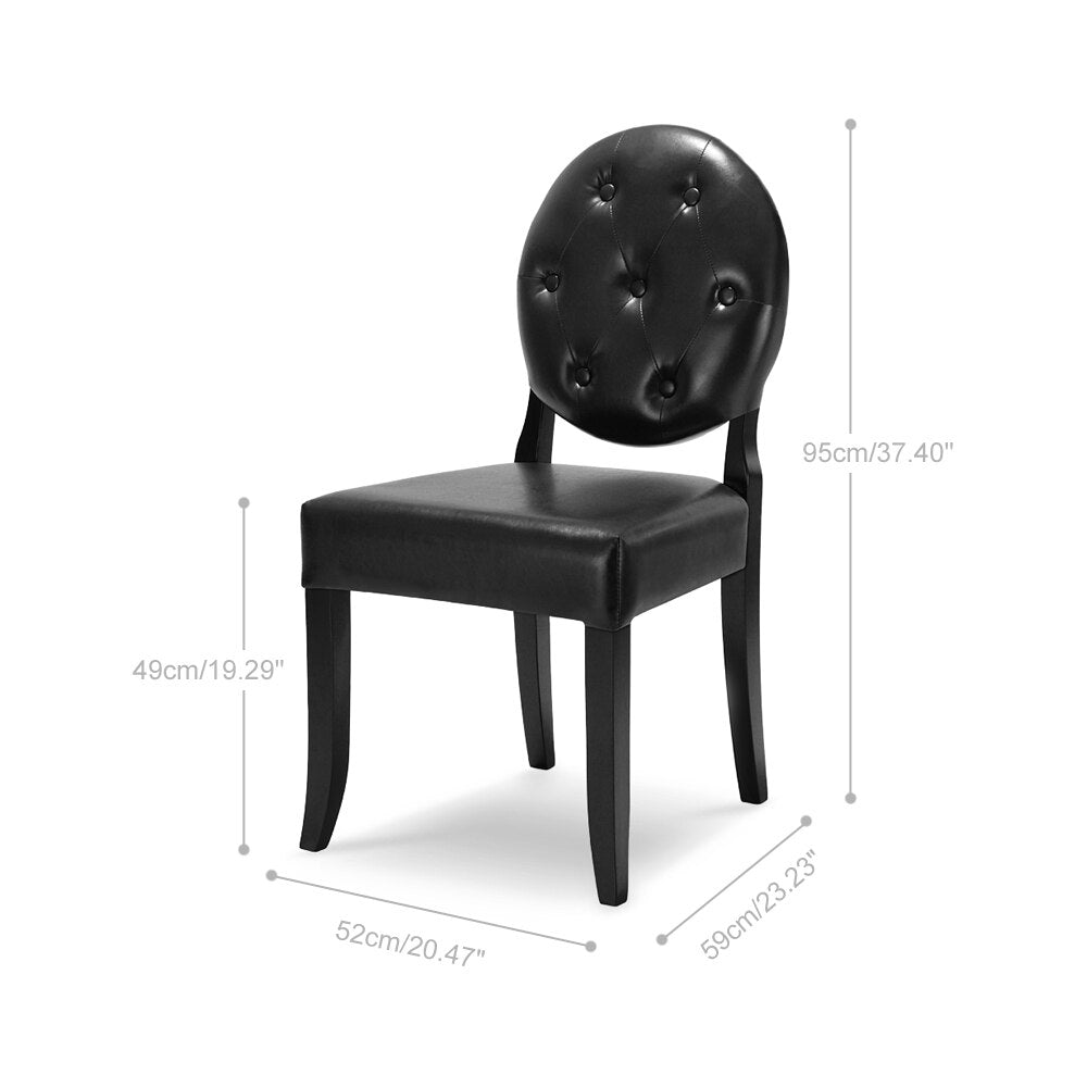 CHAISE MÉDAILLON DE STYLE RÉTRO AVEC DOSSIER CAPITONNÉ
